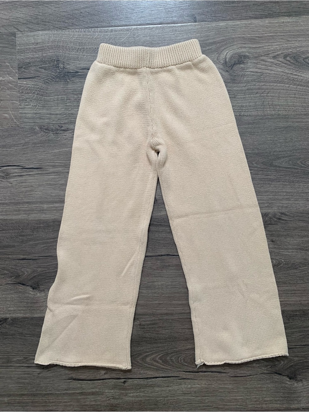 Oat Kids 4/5 high rise knit wide leg pants
